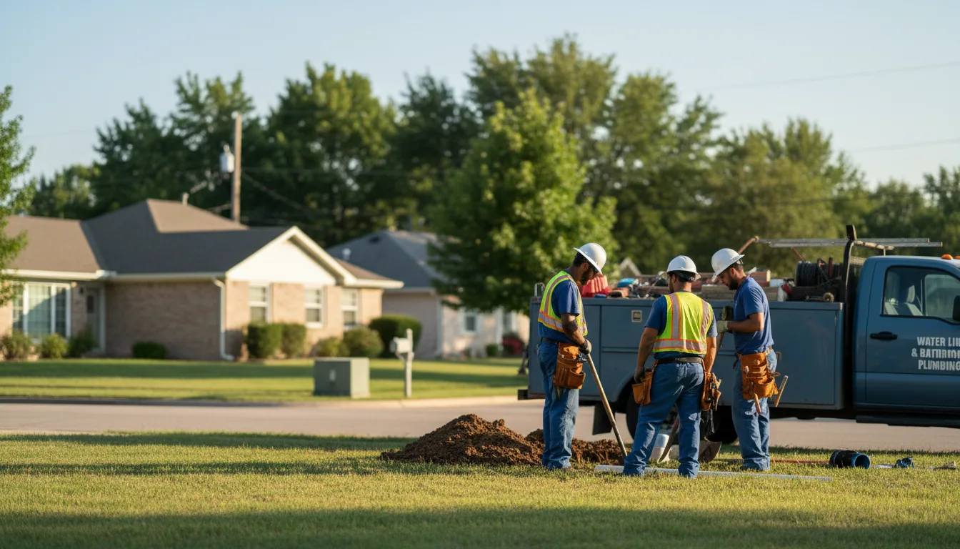 Residential water line and bathroom plumbing service in Green Bay, VA
